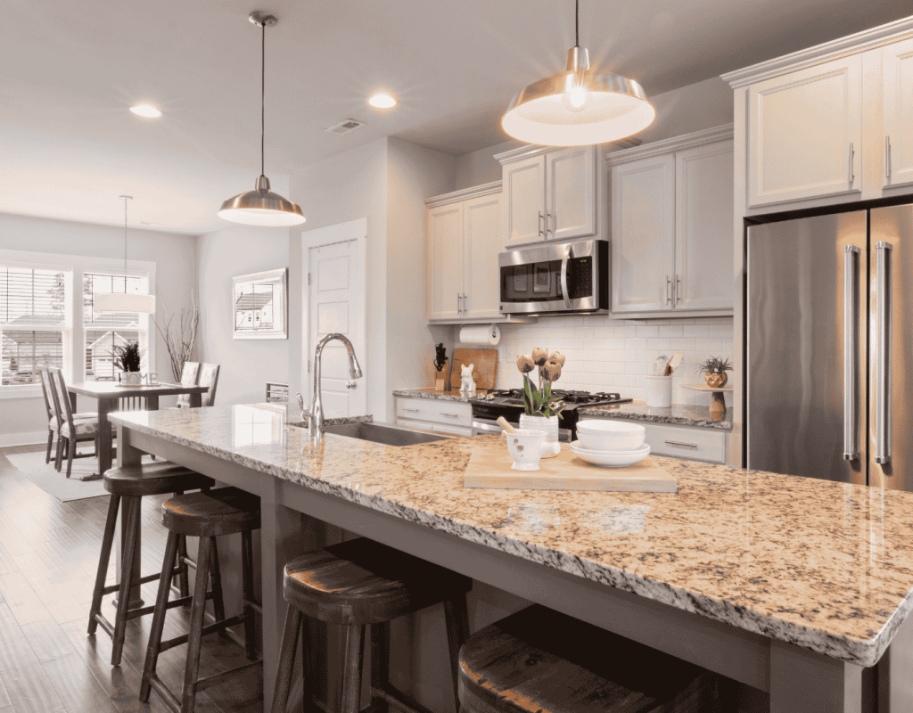 House cleaner wiping down kitchen counter in Zionsville, IN