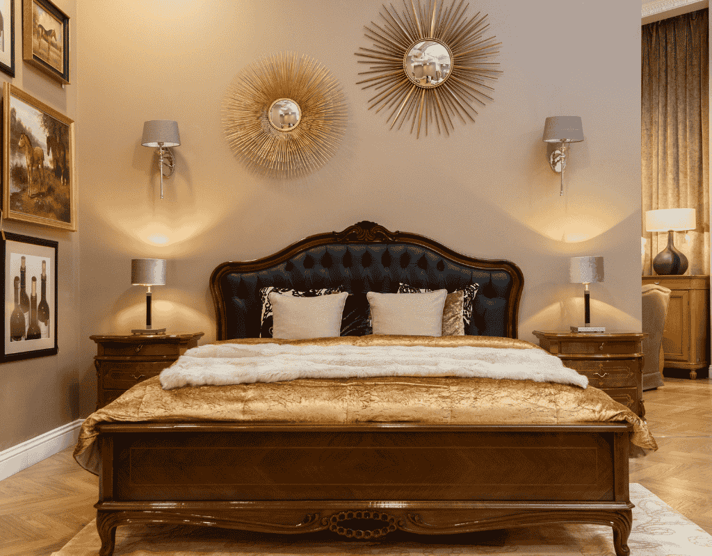 Expert Airbnb cleaning services in Indianapolis by Indy Cleans, ensuring a tidy and sanitized bedroom for guests.